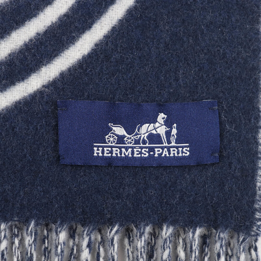 HERMES Authentic White Scarf - Picture 6 of 10